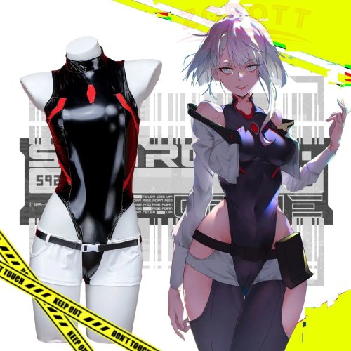 Cyberpunk: Edgerunners Lucy (Lucyna) Kushinada Cosplay-Kostüm für Damen – Punk-Lederuniform