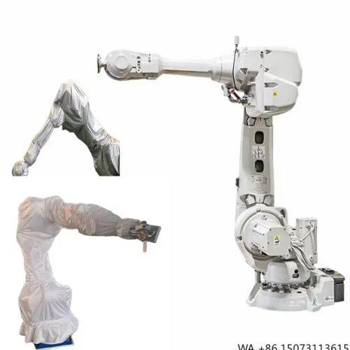 6-osiowe ramię robota przemysłowego CNC, udźwig 45 kg, zasięg 2050 mm, z osłoną ochronną do stanowisk CNC w fabryce