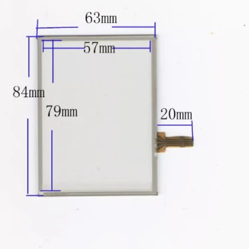 Painel tátil resistivo 3,6" 4 fios (externo) — ecrã para escrita manual TR4-036F-04