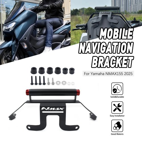 Soporte delantero metálico ajustable para GPS/móvil para YAMAHA NMAX 155 2025