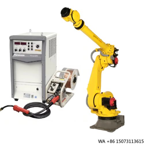 Przemysłowy zrobotyzowany system spawalniczy - spawarka ze źródłem i ramieniem robota