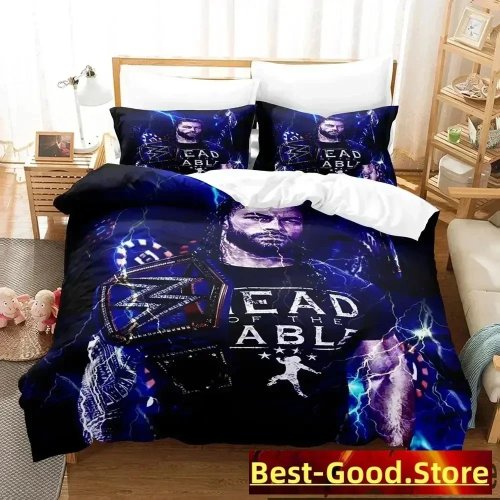 Juego de ropa de cama Roman Reigns 'Tribal Chief' – funda nórdica, sábana y funda de almohada, tallas Full/Queen/King