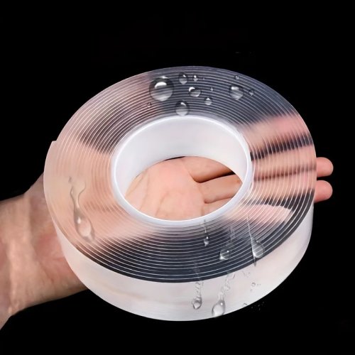 Wiederverwendbares doppelseitiges wasserfestes Klebeband — starke Montagefolie für Küche & Bad