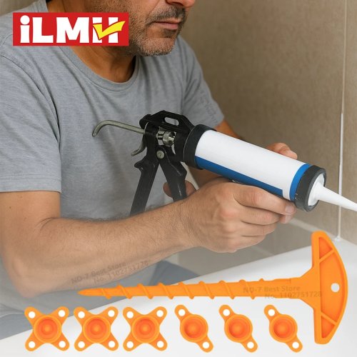 Bouchon anti-séchage universel + nettoyeur d’embout — capuchon en silicone pour cartouche de mastic, compatible pistolets à mastic standard, outil DIY