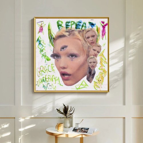 Impression sur toile de l'album 'Repeat' de Grace VanderWaal — poster décoratif mural (sans cadre)