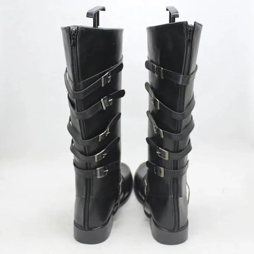 Nieuwe Vergil Cosplay Schoenen Zwarte PU Leren Halloween Carnaval Boots Op Maat Gemaakt