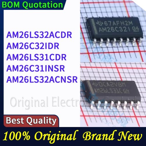 Texas Instruments AM26LS32 / AM26C32 / AM26LS31 / AM26C31 — 4チャンネル ラインドライバ／レシーバ IC、純正。 在庫あり、48時間以内出荷