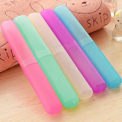 Draagbare reis-tandenborsteletui, stofdicht met deksel