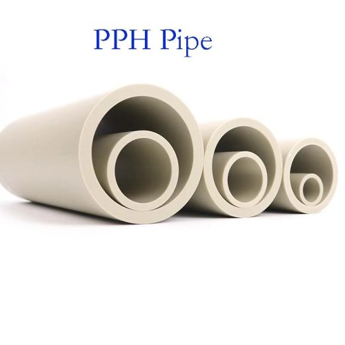 Tubo PPH 500 mm – plástico resistente à corrosão e a altas temperaturas. Diâmetros exteriores: 20/25/32/40/50/63/75/90/110 mm