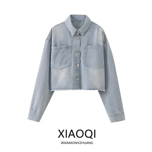 Women's Casual Short Denim Jacket — Lightweight Loose-Fit Spring Outerwear (Spring 2024)