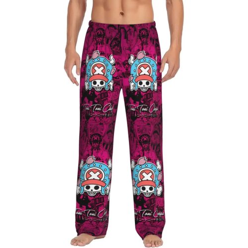 Pantalon de pyjama homme One Piece Tony Tony Chopper — imprimé renne cartoon, avec poches