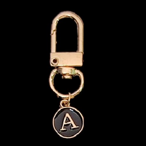 Porte-clés lettres A–Z en métal — Breloque initiale (26 lettres) pour sac, cadeau
