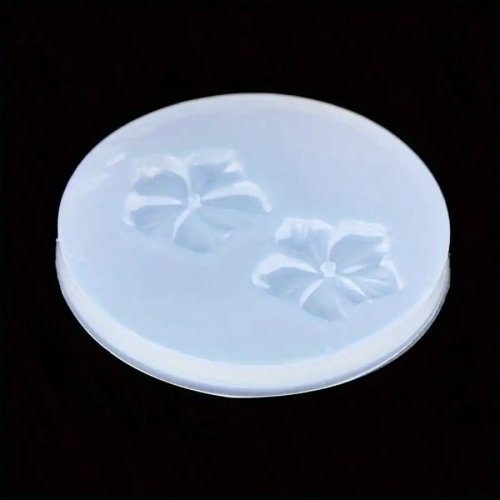 Cetakan silikon bulat motif bunga untuk resin UV — cetakan DIY untuk liontin dan perhiasan