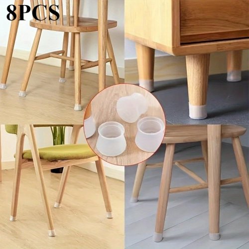 8‑Pack Silicone Chair Leg Covers — Non‑Slip Furniture Protectors for Home