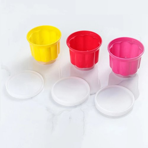 Khuôn pudding nhựa tái sử dụng có nắp (1 cái) - dùng làm thạch, pudding và bánh mini