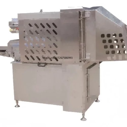 Máquina industrial de cortar carne congelada com motor — alta produtividade