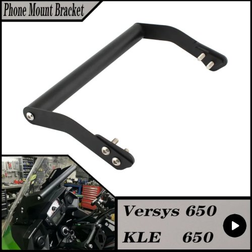 حامل هاتف/GPS للدراجة النارية Kawasaki Versys 650 (2015-2023) - معدن أسود