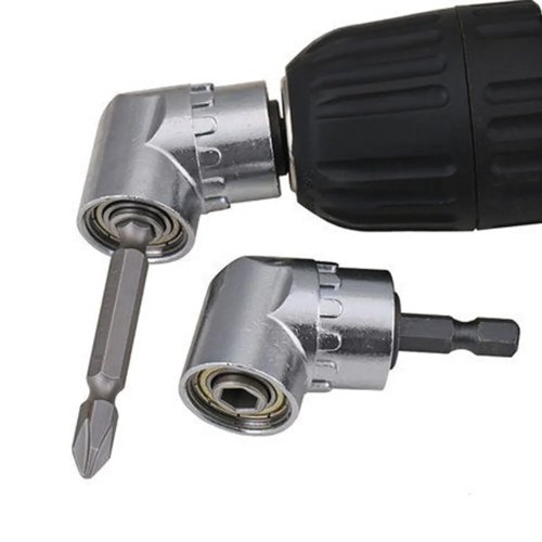 Adaptador angular 105° para furadeira/parafusadeira – extensão com soquete e encaixe 1/4"