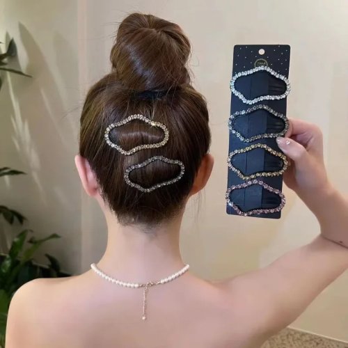 Pasador nube con pedrería – clip decorativo para la parte trasera del cabello y el flequillo