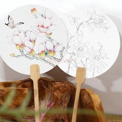 1 unidad Papel Xuan para abanico – superficie para pintura Gongbi de flores y aves, papel de dibujo