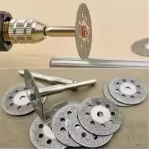 Disco de corte diamantado 22 mm com mandril 3 mm para mini retificadora / ferramenta rotativa – corte de metal