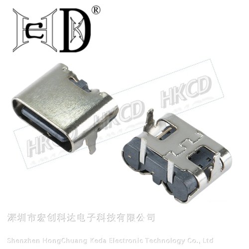 5-Pack USB Type-C Female 2‑Pin Right‑Angle (90°) PCB Connector — Quick Charge