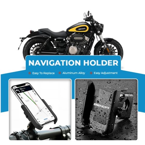 Soporte para móvil de aleación para moto, montaje en espejo para BENDA Chinchilla 300/450, Rock300, LFS700, LFC700, LFS