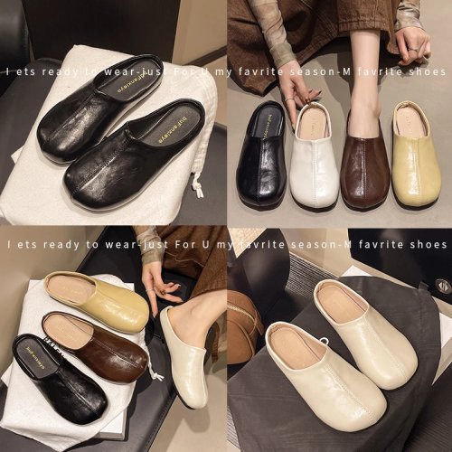 Women's Slip‑On Closed‑Toe Moccasin Sandals, Non‑Slip Outdoor Comfortable Commuting Shoes, EU 35-40