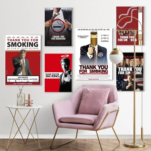 Thank You for Smoking – Black comedy film poster, canvas print, modern movie wall art, gift