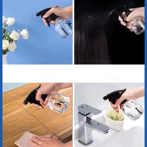 Spruzzatore d'acqua per capelli - Flacone spray in plastica trasparente per salone, barbiere e viaggio