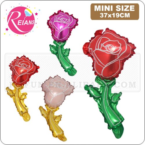 Mini balões rosa metalizados – em formato de flor, decoração para Dia da Mãe, Dia dos Namorados, aniversário e casamento