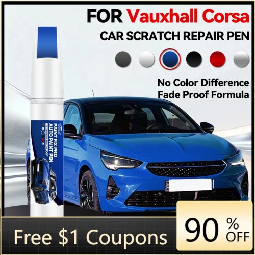 Lackstift zum Ausbessern für Vauxhall Corsa 1982–2025 | Kratzer-Reparatur Auto – Schwarz / Weiß