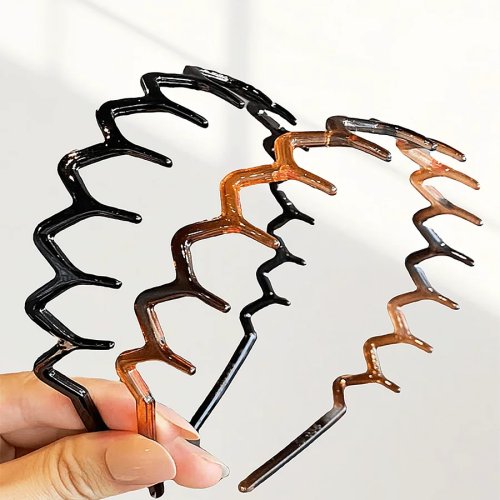 2-Pack Wide Wavy Headbands for Women — Solid Color, Simple Makeup & Daily Hair Accessories