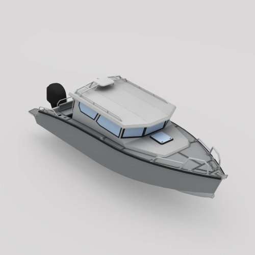 Barca da pesca in alluminio 8,4 m con cabina – Nuovo modello