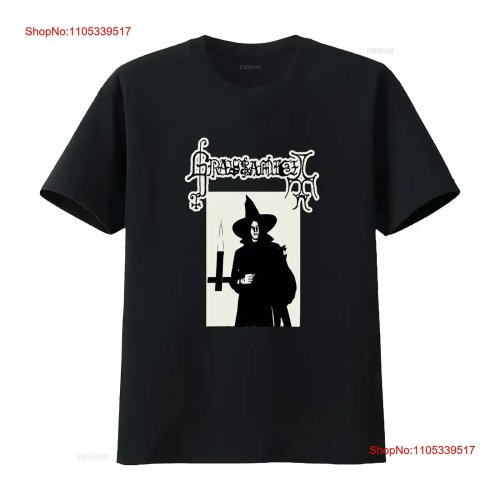 T-shirt vintage 'Grausamkeit' tournée manches longues coton, noir effet délavé, taille unique
