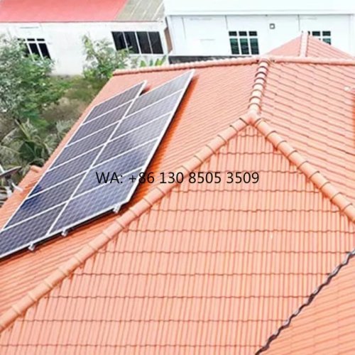 Kit de montagem para painéis solares para telhado com telha plana — liga de alumínio e aço inox, para sistema doméstico ligado à rede