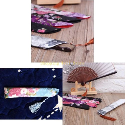 Elegant dustproof pouch for folding hand fan — protective case/bag holder