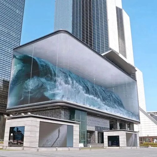 Painel LED exterior P6/P8/P10 Ultra HD 3D sem óculos, display digital impermeável para vídeo wall exterior comercial