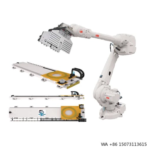 6-osiowe ramię robota przemysłowego CNC z chwytakiem elektrycznym, prowadnicą liniową i sterownikiem w jednej szafie