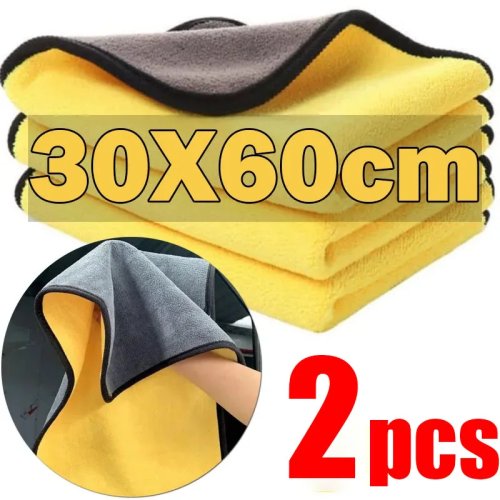 Panno in microfibra per auto 30x30 cm - lavaggio e asciugatura, bordi cuciti, per detailing