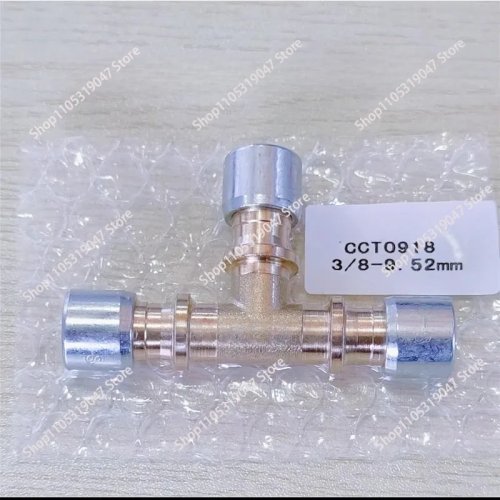 Tê de cobre sem solda para ar‑condicionado central 9,52 mm/12,7 mm – conexão múltipla para refrigeração