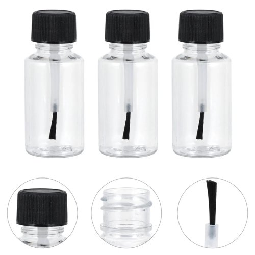 Frascos vacíos recargables para esmalte de uñas con tapa pincel - Antiderrame, contenedores para manualidades y rellenar
