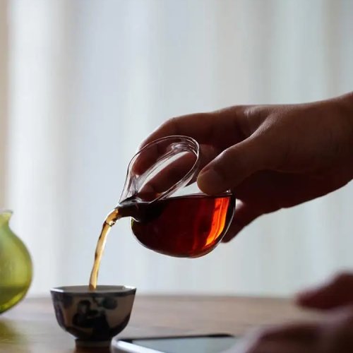 Shixiantang Jarra distribuidora de chá em vidro borossilicato elevado — feita à mão, resistente ao calor, origem Jingdezhen