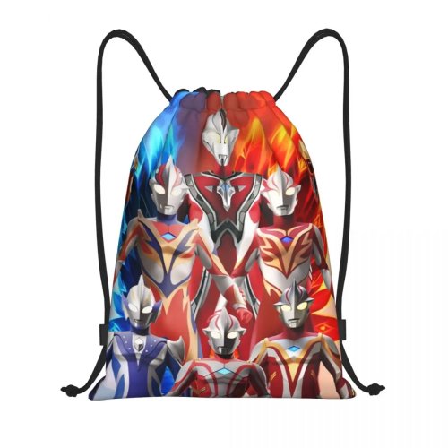 Saco com cordão Ultraman personalizado — Mochila desportiva leve unissexo