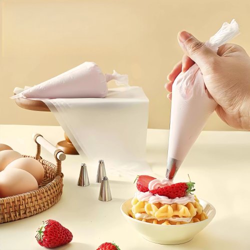 Lot de 100 poches à douille jetables 27×17 cm — épaisses et anti‑rupture, pour pâtisseries et boulangeries