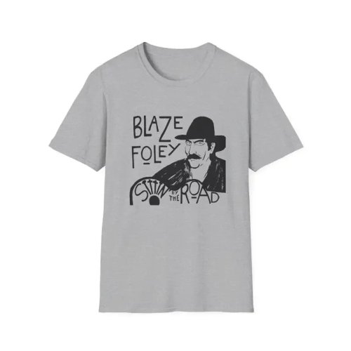 Blaze Foley 'Sittin' by the Road' T-Shirt – schwarze Stencil-Fanart