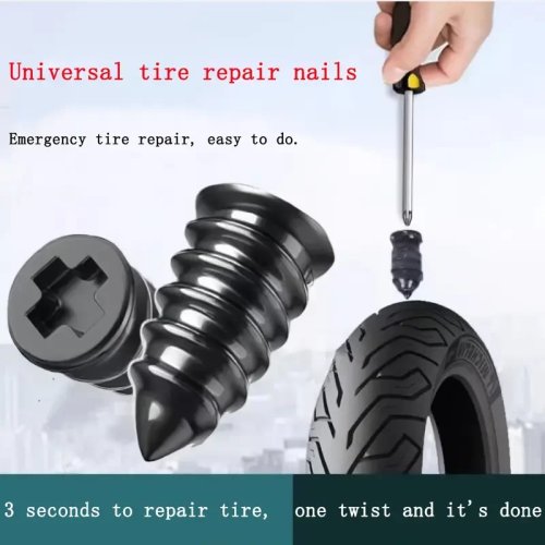 Kit riparazione pneumatici tubeless universale – set plug per auto, moto e ATV (riparazione forature)
