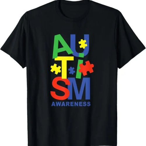 เสื้อยืดรณรงค์ตระหนักรู้เรื่องออทิสติก ลายชิ้นส่วนจิ๊กซอว์