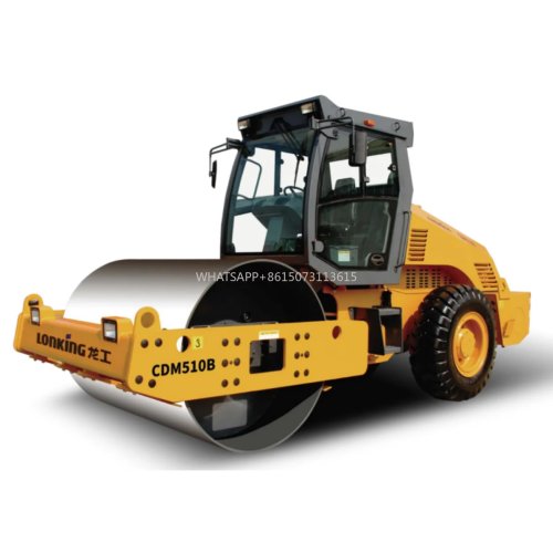 Rolo compactador vibratório 10 t — tambor único em aço
