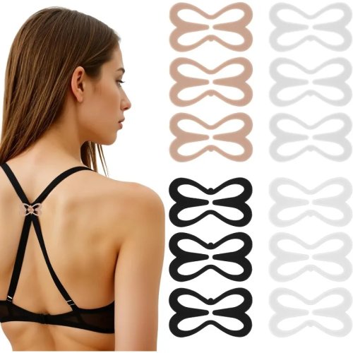 Clips para alças de soutien tipo racerback, ajustáveis e antiderrapantes